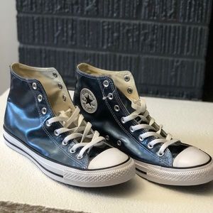 Size 11.5 Metallic high top Converse Chuck Taylor